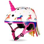 Micro Scooters | Bike/Scooter 3D Printed Deluxe Children's Helmet | Cycling Accessories | Adjustable Headwear | Boys & Girls | 55-58cm | Unicorn