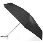 totes Compact Water-Resistant Travel Foldable Umbrella, Black, One Size, Totes Mini Manual Umbrella