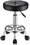 HMTOT Swivel Stool with Wheels Roun