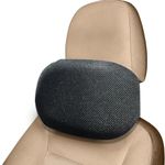 Trajectory Car Headrest Pillow in Memory Foam for Orthopedic Neck Pain During Travel in Car or use as Office Chair Pillow for Man and Woman I Cover Washable I Black (CRUISE DESIGN)