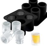 CANDeal Silicone Shot Glass Mold for Resin & Frozen Whiskey Glass Ice Cubes Tray 3.75? x 3.75?, Edible Cups Making Molds, Ice Cups Moulds, Fluted Cake Baking Molds (2-Pack)