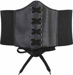 HOEREV® Elastic Wide Band Elastic Tied Waspie Corset Waist Belt