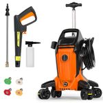 Electric Pressure Washer 2800 PSI 2.8 GPM Power Washer Pressure Washer with Telescopic Handle & Anti-Tipping Technology and Foam Cannon for Home Car Garden Patio Fence