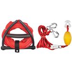 DockMoor Water Ski Rope 75 ft 4 Sections with Boat Tow Harness 12 ft (ski Rope 75ft + Tow Harness 12ft)