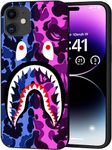 UIHDJNA Funny Shark Face Pattern Compatible with iPhone 11 Case, Cool Shark Teeth for iPhone 11 Cover Case Soft Silicone TPU Shock Protective Case for Girls Boys Women 6.1 inch