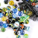 60PCS Colorful Glass Marbles,9/16 i