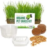 The Cat Ladies Cat Grass Growing Kit - 3 Pack Organic Seed, Soil and Bpa Free Containers (Non GMO).