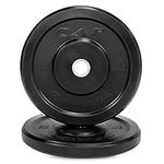 CAP Barbell Better Olympic Bumper Plate Set, Black, 25 lb Pair