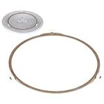 9.5" Microwave Roller Ring Microwave Glass Turntable Plate Replacement for Small Microwaves for LG,GE,Magic Chef,Hotpoint,Panasonic,Kenmore Dishwasher Safe