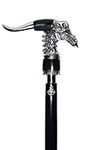 AM NAUTICALS Dragon Head Walking Stick Wooden Shaft Walking Cane for Men Women Canes, Total Length 37 Inch (approx.)