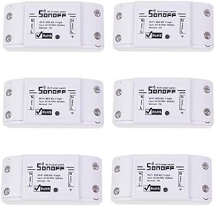 Sonoff WiFi Switch Pack of 6 Wireless Remote Control Electrical for Household Appliances Compatible with Alexa DIY Your Home via iPhone Android App