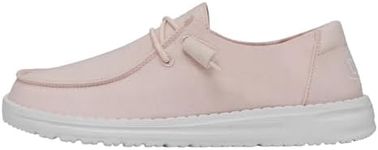 Hey Dude Women's Wendy Slub Canvas Pink Size 7 | Women's Shoes | Women's Slip On Shoes | Comfortable & Light-Weight