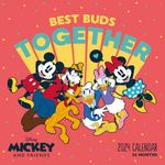 Disney Mickey Mouse & Friends Calendar 2024 - Month to a View Planner 30cm x 30cm, Kids Calendar - Official Merchandise