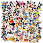 Finedeco 50 Pcs Mickey Mouse Stickers for Kids Laptop Water Bottles Phone Skateboard Car Computer Bicycle Motorcycle Minnie Mouse