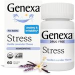 Genexa Stress - 60 Tablets - Stress Relief & Fatigue Remedy - Certified Organic, Gluten Free & Non-GMO - Homeopathic Remedies
