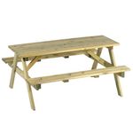 BrackenStyle Chester 6 Seat Picnic Table - A Frame Pub Bench Outdoor Garden Seating - 150cm Length (Green Pine)