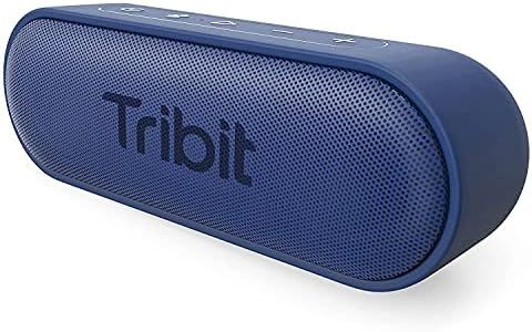 Tribit XSound Go Bluetooth Speaker 16W with Loud Sound & Rich Bass,24H Playtime,IPX7 Waterproof, Wireless Stereo Pairing, Type-C,100ft Bluetooth Range,Portable Speaker for Home/Outdoor/Travel Blue