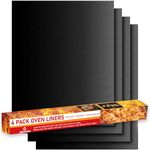 Oven Liners for Bottom of Oven, 4 Pack Non-Stick Heavy Duty Oven Mat Set, BPA Free Kitchen Friendly Cooking Accessory, 15.75"x23"