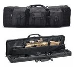 XVBVS Double Gun Cases for Rifles, Gun Bag Pistol Case Rifle Bag Gun Backpack Shotgun Case Airsoft Pistol Case Tactical Rifle Backpack for Hunting and Fishing-Black||93cm