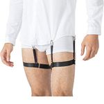 LazarsSpace Men's Shirt Stays for Shirt Tucking, Shirt Garter and holder Securing Shirt Position for Men (Black2)