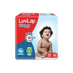 LuvLap Baby Diaper Pants M Size (Medium), Pack of 72 Count, For babies of 7 to 12Kg with Aloe Vera Lotion for rash protection, with upto 12Hr protection