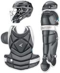 Easton | THE FUNDAMENTAL by Jen Schro Fastpitch Softball Catcher's Equipment | Box Set | NOCSAE Certified | Medium Ages 12-15 | Charcoal