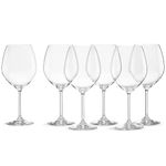 LENOX Tuscany Classics Red Wine Glass Set, Buy 4 Get 6, 4.55 LB, Clear