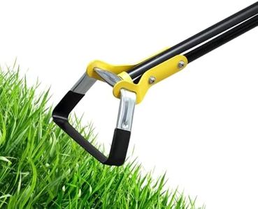 Ihomepark Adjustable Heavy-Duty Garden Hula Hoes, Long Handle Scuffle Hula Hoe for Efficient Weeding and Gardening, 30-72 Inch Loop Stirrup Design (6 FT)