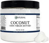 Coconut Butter-NakedOil 100% Coconut Oil, Organic Extra Virgin Unrefined Cold Pressed Coconut Oil. Certified Food and Therapeutic Grade (16 Ounce)