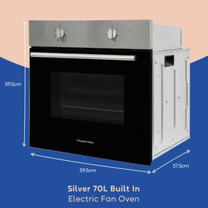 Russell Hobbs 70L Electric Fan Oven – Large Capacity, Stainless Steel