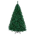 Yaheetech 6ft Hinged Spruce Christmas Tree Holiday Decoration Artificial Unlit Xmas Tree with 1000 PVC Flexible Tips