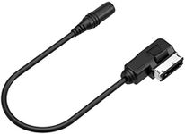 CHELINK AMI MMI Music Interface to 3.5mm Female Audio Cable for Audi, Stereo Jack Cord Adapter Cable Compatib for i-Phone Andriod MP3 Player, Fit for Bently Audi A3/A4/A5/A6/A8/Q5/Q7/R8/TT VW ect.