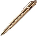 SMOOTHERPRO Solid Brass Bolt Action Pen with Tungsten Part Heavy Duty for Gift Business Office EDC Pocket Color Natural (BTA971)