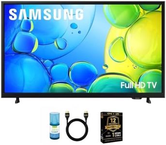 Samsung 32-Inch Smart LED TV Bundle – Full HD 1080p, HDR, Bluetooth, w/ 12 Month CPS Protection, AUX HDMI Cable, and Screen Cleaning.