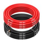 MMOBIEL 8 AWG Electrical Silicone Wire - 8 Gauge (8,37mm²) Tinned Copper Cable - 2 Separate Wires Red & Black Each 2,5 m / 8.2 ft for Refrigerators, Air Conditioners, Car Battery, Welding Battery