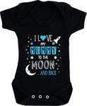 Hippowarehouse I Love My Mummy to The Moon and Back (Blue) baby vest bodysuit (short sleeve) boys girls