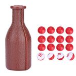 Billiard Shaker Bottle Rubber Billiard Kelly Pool Shaker Bottle with 16 Numbered Tally Balls Peas Billiards Accessory Cosmetic Supplies