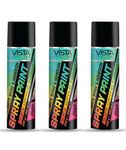RESIL VISTA Spray Paint Black Glossy 400 ml x Pack of 3 (400ml x 3) | Quick Drying with Gloss finish for Metal, Wood, Walls | Acryllic Spray Paints