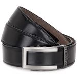 HORNBULL Riga Black Leather Belt for Men | Mens Belt Autolock | Formal and Casual Leather Belt