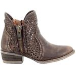 Corral Boots Circle G from Cut Out Short Black Womens Western Boots Q0001, Brown, 11
