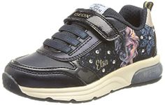 Geox Girls J Spaceclub Sneakers, Navy Platinum, 11.5 UK