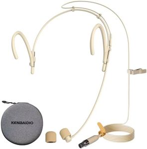 Headset Headworn Microphone Professional Dual Over-Ear Hanging Earset Condenser Mic Compatible with Shure Wireless System Bodypack Transmitter for Performance Theater, Mini XLR 4 Pin TA4F Plug