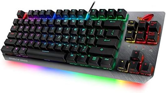 ASUS ROG Strix Scope TKL - Clavier mécanique AZERTY filaire pour le jeu avec commutateurs Cherry MX, structure en aluminium et Aura Sync RGB