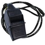 Fox 40 Sonic Blast Cmg Official Plastic Whistle with Lanyard (Black)