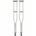 PCP Mobility & Homecare Aluminum Adjustable Standard Crutches with Tips, Handgrips and Underarm Pads, Silver/Grey, Tall, Adult