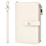 Lychii RFID Travel Passport Wallet Organizer, Slim Leather Passport Holder Case for Passports, Credit Cards, Tickets, Money, Travel Documents Essentials - Beige