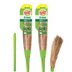 Scotch-Brite Fibre Broom (Green) - Pack of 2, Plastic, Hard_Floor