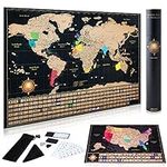 Scratch Off World Map Poster And De