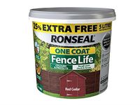 Ronseal RSLFLRCN4LAV One Coat Fence Life Red Cedar New 4 Litre +25%