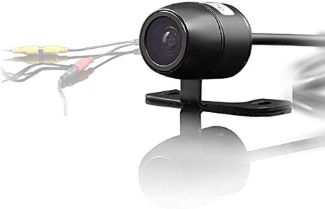 Erisin Car Backup Camera Color HD Reversing Camera, Waterproof 170° Wide Viewing Angle Lens Color CCD Rear View Parking Mini Camera Guide Line